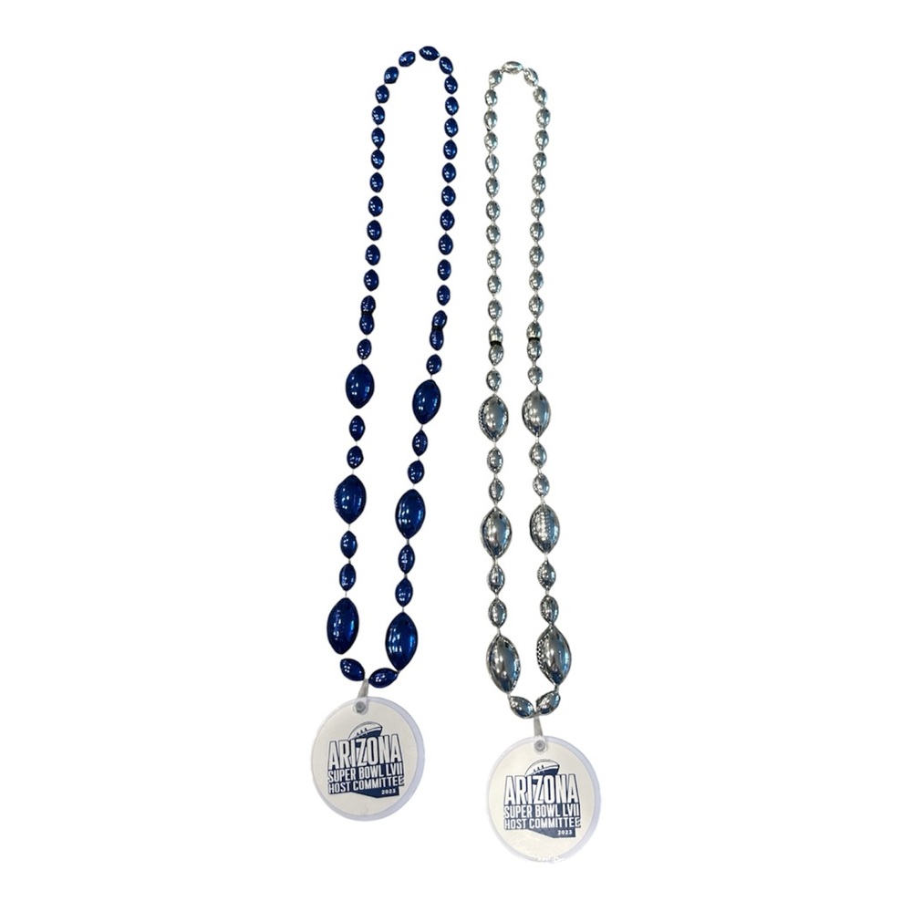 Arizona Super Bowl Host Committee Bead Necklaces - Blue & Silver